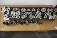 5C Step Collets and Collet Closer Rings with Wood Rack