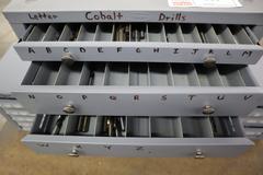 Huot Cobalt Drill Indexes (3pcs), Letter, Number, Fractional with Contents of Drills