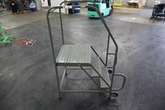 PW Platforms Steel 3 Step Tilt And Roll Ladder 300 lb Capacity