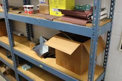 Teardrop Style Adjustable Shelf Racking with 5 Shelves with Assorted Contents