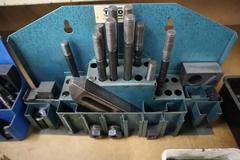 Clamp Hardware In Racks and Bins, Mostly 1/2", Studs, Nuts, Risers, Strap Clamps and More