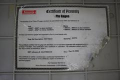 SPI M2 Minus Pin Plug Gage Set, .251-.500", 250 Pieces, Class ZZ with Case