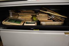 Lateral Metal File Cabinet 5 Drawer, 2 Drawer File Cabinet with Assorted Contents