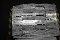 Solid Aluminum Thin Plates and Parts on (2) Small Pallets
