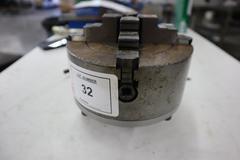 6" 4-Jaw Chuck with Hardinge Camlock Back Plate, Chuck Wrench