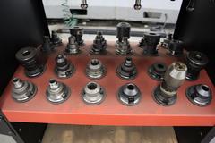 Huot Rolling Tool Rack (48 Pocket) with Assorted CAT40 Tool Holders