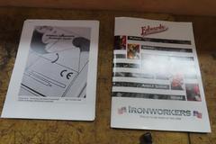 Edwards 50 Ton Hydraulic Iron Worker, Coper/Notcher, Flat Shear, Angle Shear, Single Phase