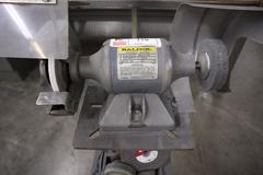 Baldor Double End Pedestal Grinder with Safety Guards and Coolant Cup