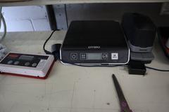 Shipping Desks (2pcs) with Contents of Boxes, Bags, Digital Scales, File Organizers