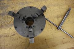 Buck 8.25" 3-Jaw Chuck, D1-4" Camlock Back, 2" Hole, Chuck Wrench