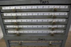 Huot Tap Indexes (2) SAE 2-56 to 1"-12, (1) Metric 3mm - 24mm, with Contents of Taps