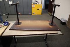 Steel Leg, Wood and laminate Top Tables (2pcs)