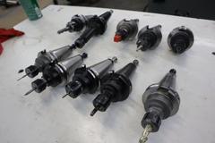 CT40 Taper Tool Holders: (1) ER20 Collet Holder, (9) ER16 Collet Holders