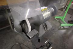 Baldor Double End Pedestal Grinder with Safety Guards and Coolant Cup
