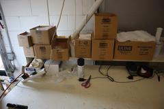 Shipping Desks (2pcs) with Contents of Boxes, Bags, File Organizers, Shipping Suplies