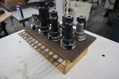 CAT40 Assorted Type Tool Holders in Wood Rack