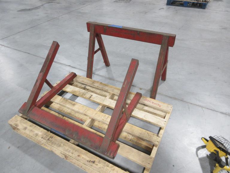 Heavy Duty Welded Steel Saw Horses (2pcs), 36" x 20" x 25"H