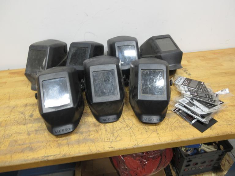 Jackson Safety Welding Helmets, (7pcs) Fixed Shade with New Hardened Glass Filler Plates