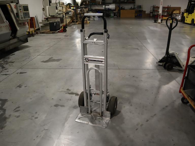 Strongway 2 Wheel Dolly, Vertical/Angled Convertible with Pneumatic Tires