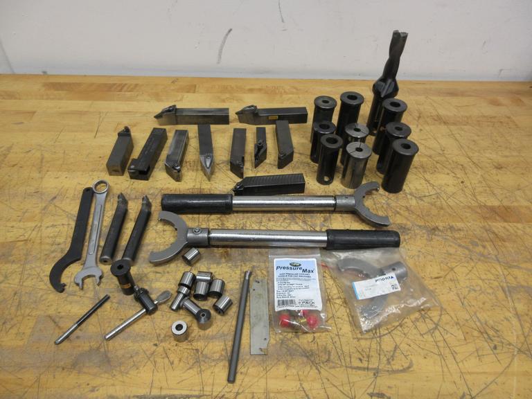 Lathe Tooling, Assored Inserted Tool Holders, Boring Bar Sleeves, Wrenches and Bushings