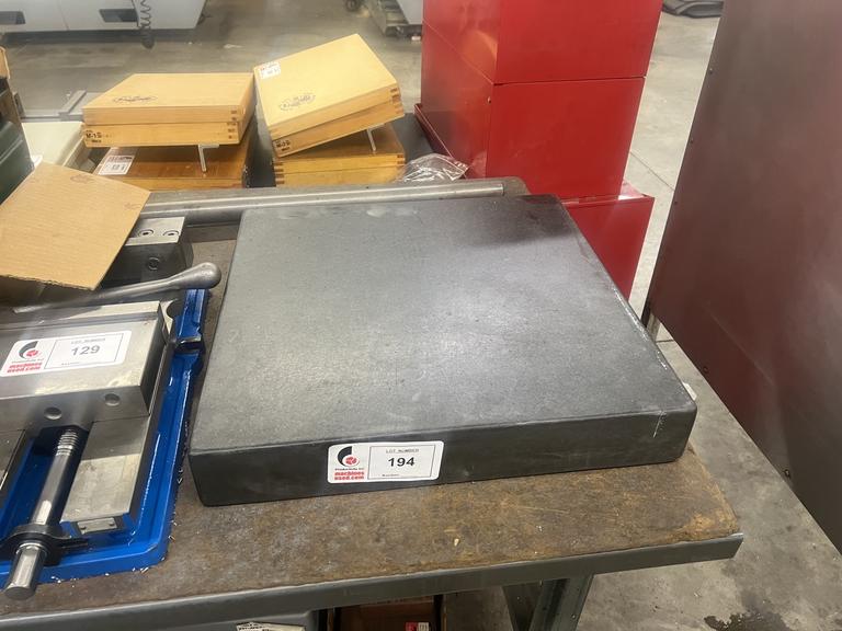 Granite Surface Plate, 18" x 18" x 3" , Black