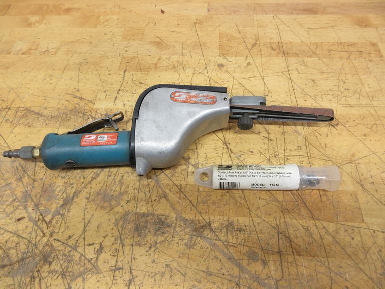 Dynabrade Model 01197, Pneumatic 1/2" Wide Belt Finger Sander with Spare Contact Arm