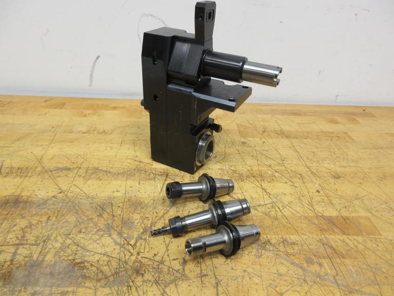 Heimatec 8 019 46 165, VDI40 Drive Lathe Radial Live Tool, Double Sided ER32 Collet with (3) ER16 Collet Adapters