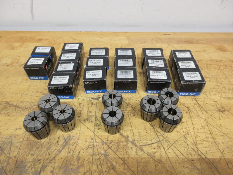 Rego Fix ER40 Collets (26pcs), Various Diameters, (18) New in Packages