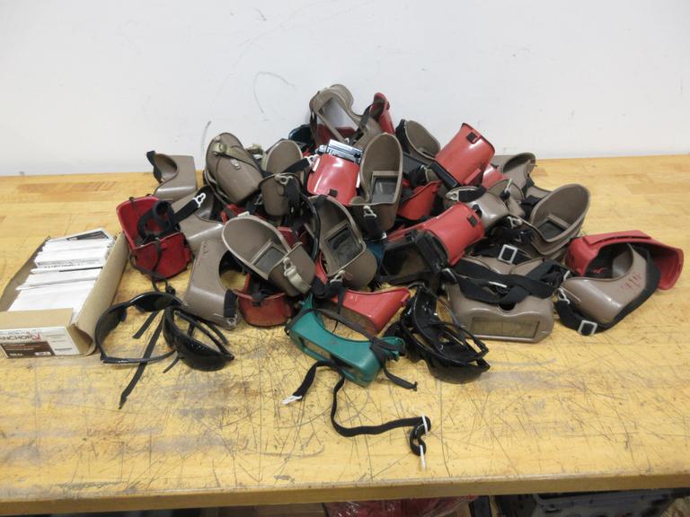 Welding/Grinding Goggles, Dozens of Pairs with Box of Replacement Lenses