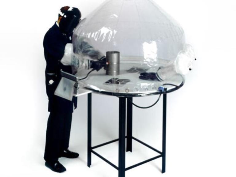 Inflatable Table Top Welding Enclosure, Approx 48" Diameter with Tubing and Patching Accessories