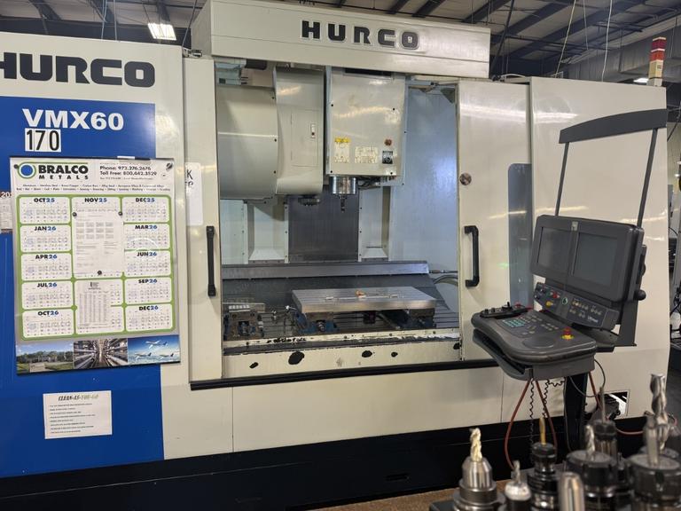 Hurco VMX60/40T CNC Vertical Machining Center, 8K Spindle, 24 SMTC, Coolant Pump and Tank