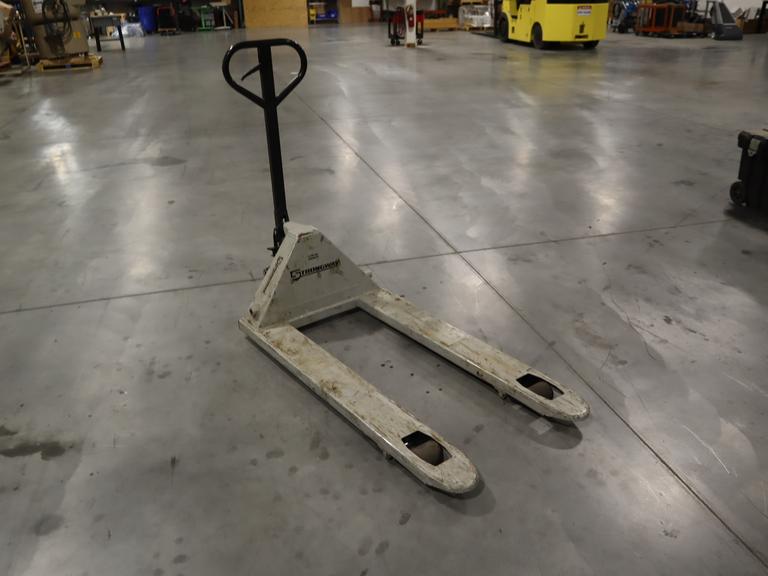 Strongway Standard Fork Pallet Jack  14.5" Between Fork x 48" Length, 5500 lb Capacity