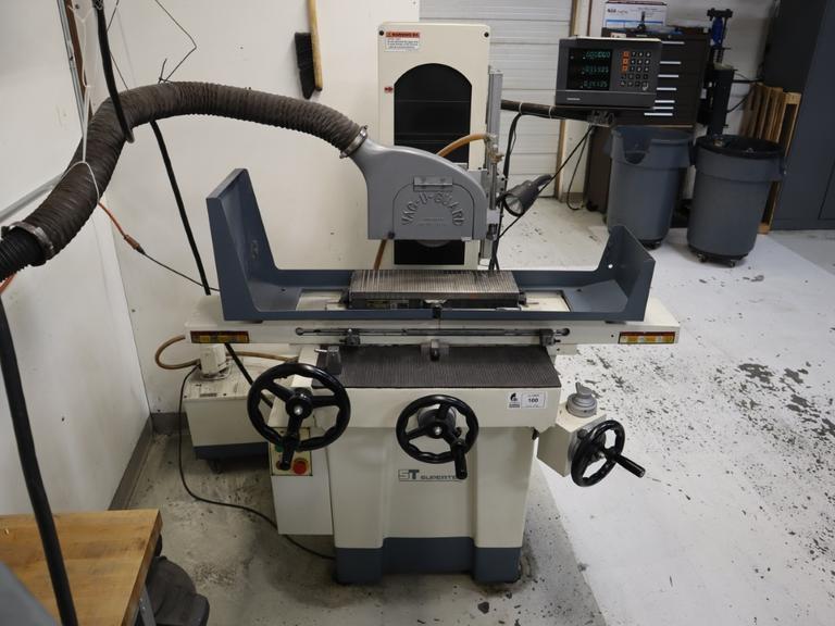 SuperTec STP-618M Hand-Feed Precision Surface Grinder, 2-Axis DRO, Coolant Pump and Tank