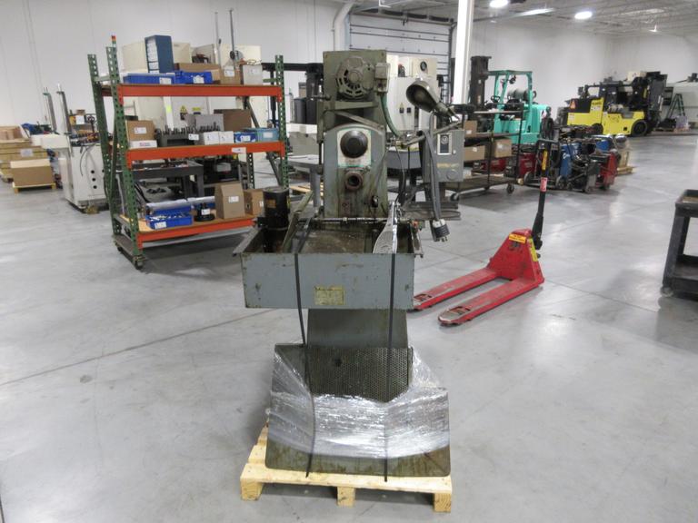 Superior Model J Horizontal Manual Stroke Honing Machine, with Tub of Assorted Mandrels