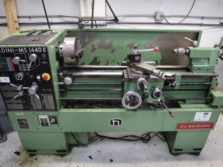 Nardini MS 1440E Manual Lathe, 10" 3-Jaw Chuck, Quick Changer Tool Post, Tailstock, Compound Cross Slide