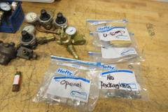 Smith's and Other Assorted Gas Guages, Valves, Orings, Filters and Parts