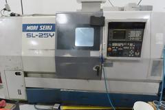 Mori Seiki SL-25Y CNC Turning with Y-Axis Capability, MF-T6 CNC Control, 10" 3-Jaw Chuck, Y-Axis Capability, Tailstock, Chip Conveyor