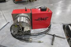 Haas HRT 210 Programmable Rotary Table (Brush Type), with Pratt Burnerd 8.25" 3-Jaw Manual Chuck