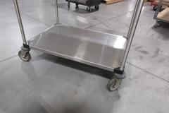 Metro Stainless Steel (2) Adjusable Shelf Cart with Swivel Caster Wheels