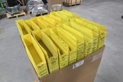 Plastic Yellow Stacking Bins 10" x 2" x 4" Size, Approx 650+ Bins on Pallet
