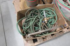 Oxy/Acetylene Torch Parts, Gas Valves, and Partial Spool of New Tubing on Pallet