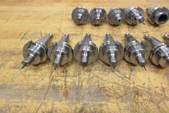 Pioneer CAT40 (15pcs) End Mill Holders, (10) 1/8" Dia, (2) 3/16" Dia, (1) 1/4" Dia, (1) 3/8" Dia, (1) 1" Dia