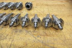 Pioneer CAT40 (15pcs) End Mill Holders, (10) 1/8" Dia, (2) 3/16" Dia, (1) 1/4" Dia, (1) 3/8" Dia, (1) 1" Dia