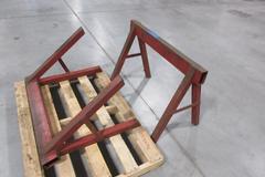 Heavy Duty Welded Steel Saw Horses (2pcs), 36" x 20" x 25"H