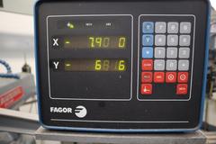 Clausing Kondia 9"x48" Knee Mill, Fagor 2-Axis DRO, Quill Feed, Kurt Power Drawbar