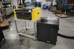 Epilog FiberMark 24 Series 8000, 30 Watt CNC Marking Laser On Portable Cart with Bofa Fume Extractor System
