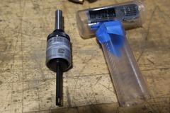 CAT40 Tool Holders (2) With 2" Shell Mills, Cogsdill Tool .250" Roll-A-Finish Burnish Tool