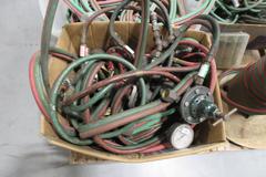 Oxy/Acetylene Torch Parts, Gas Valves, and Partial Spool of New Tubing on Pallet