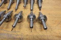 Pioneer CAT40 (12pcs) Extended Length End Mill Holders, (3) 1/8" Dia, (1) 3/16" Dia, (6) 1/4" Dia, (1) 3/8" Dia, (1) 1/2" Dia