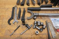 Lathe Tooling, Assored Inserted Tool Holders, Boring Bar Sleeves, Wrenches and Bushings